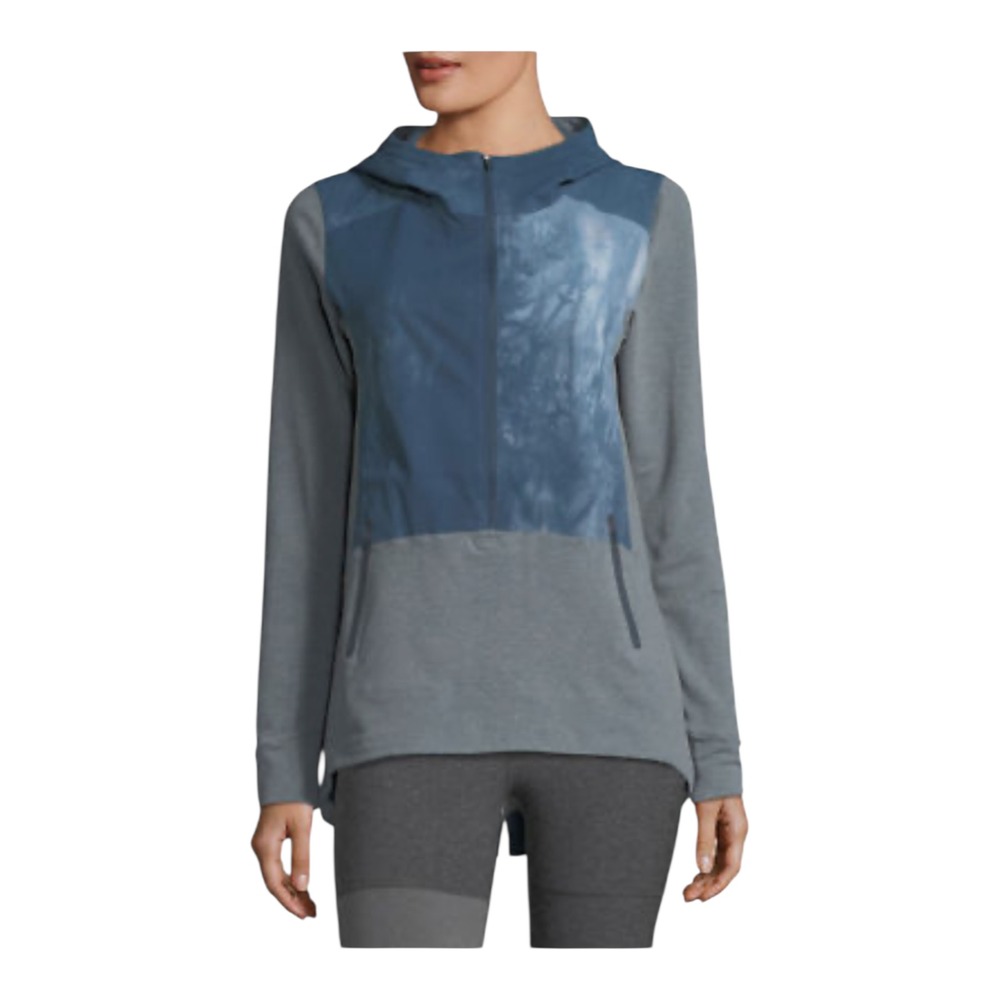 The North‎ Face Women's Terra Metro Pullover Jacket XL Blue Gray 3/4 Zip Outdoor